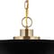 Nuvo Colony 1-Light Medium Pendant - Matte Black with Burnished Brass 60/7484 - alternate 2